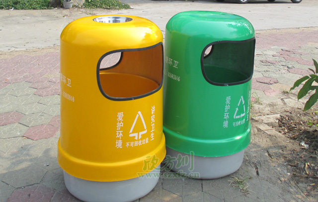 廣州新塘鎮政府采購欣方圳玻璃鋼圓形垃圾桶